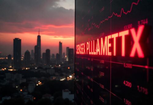 Sensex | Slips | 400 | Points | from | Day’s | High, | Nifty | Drops | Below | 25,350 | Amid | US-India | Trade | Deal | Concerns |
